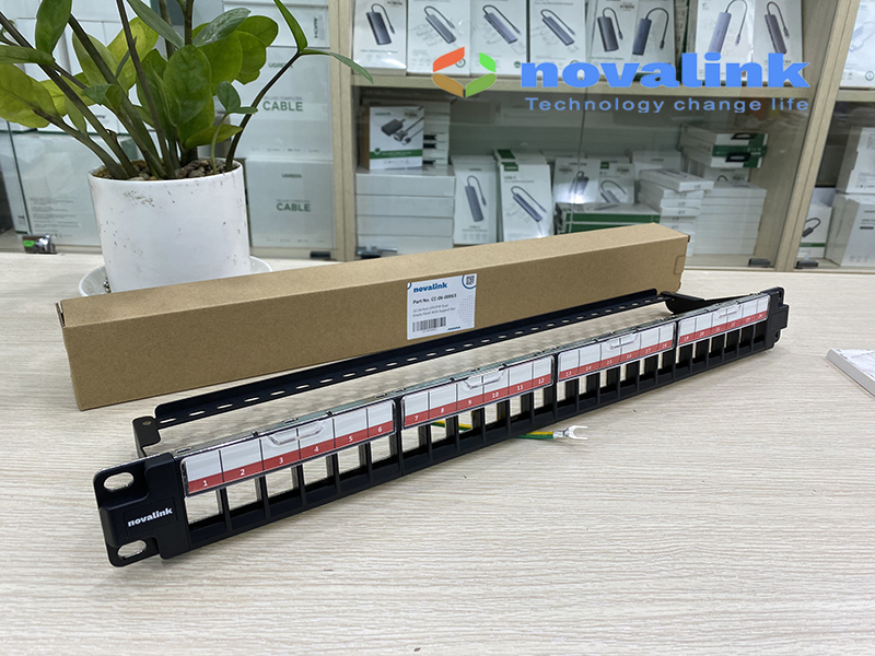 Bán Thanh path panel 16 cổng  cat5 chính hãng Novalink cao cấp CC-06-00063